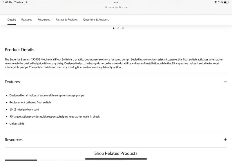 Replacement Item Not Rated to 15 Amp as Original