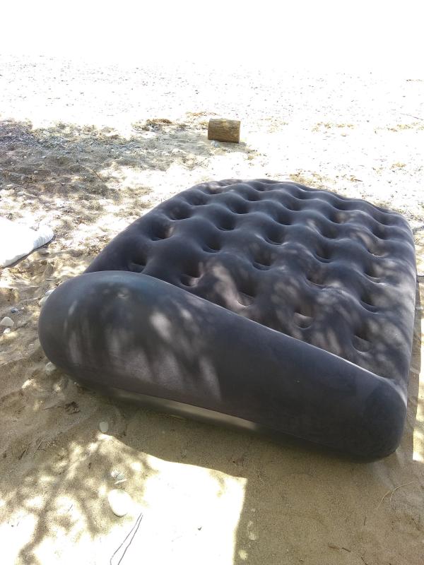 bulky pillow for the head part of the mattress. Poor material quality