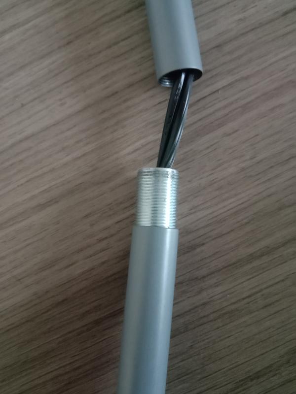 The metal is slightly slanted