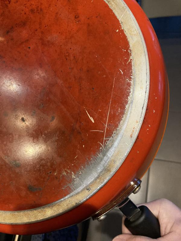 Stovetop scratched from pan wear on bottom