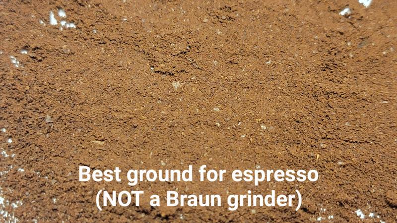 Espresso ground with another brand