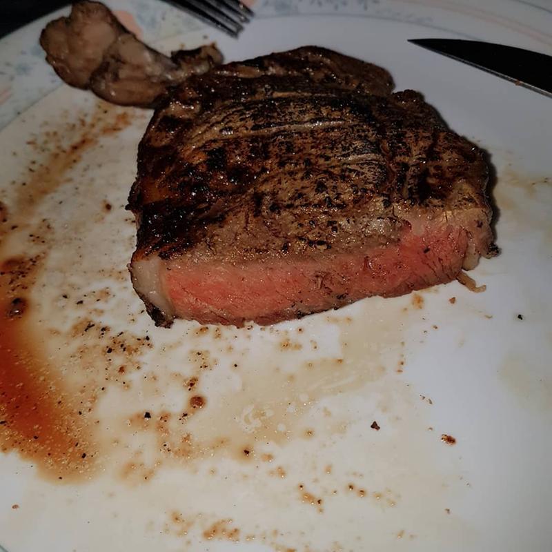 I seared it with a high end blow torch after Sous Vide cooking.