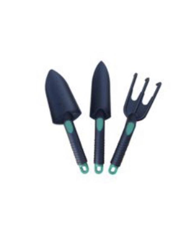 Here’s me and son helping mom with the new garden tools