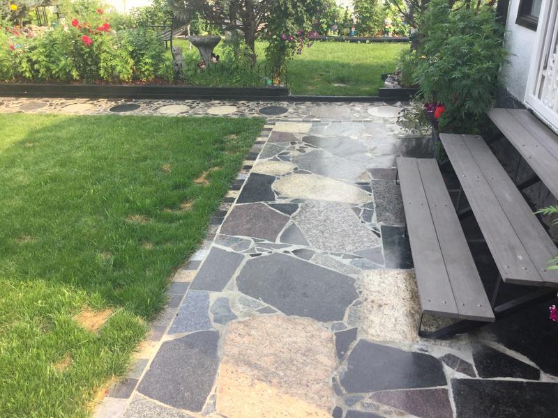 Polished granite. Now slip proof.