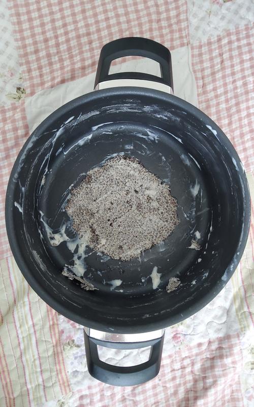 Boiled milk stick to it