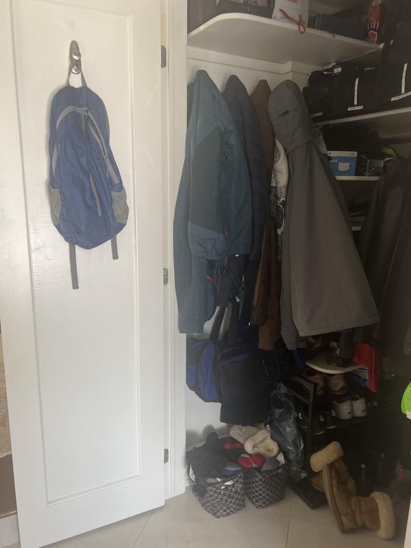 Very practical hook for light clothes or bags!