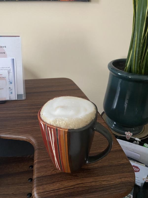 Love my coffee with frothy milk. Thanks Nespresso!
