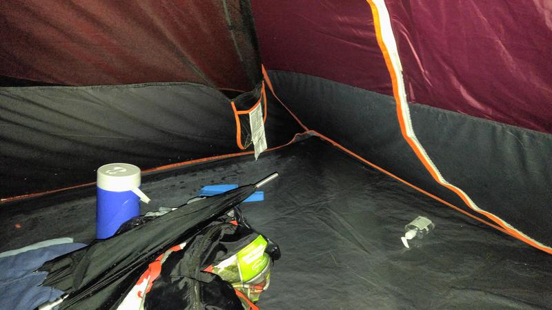 Water puddles in corners