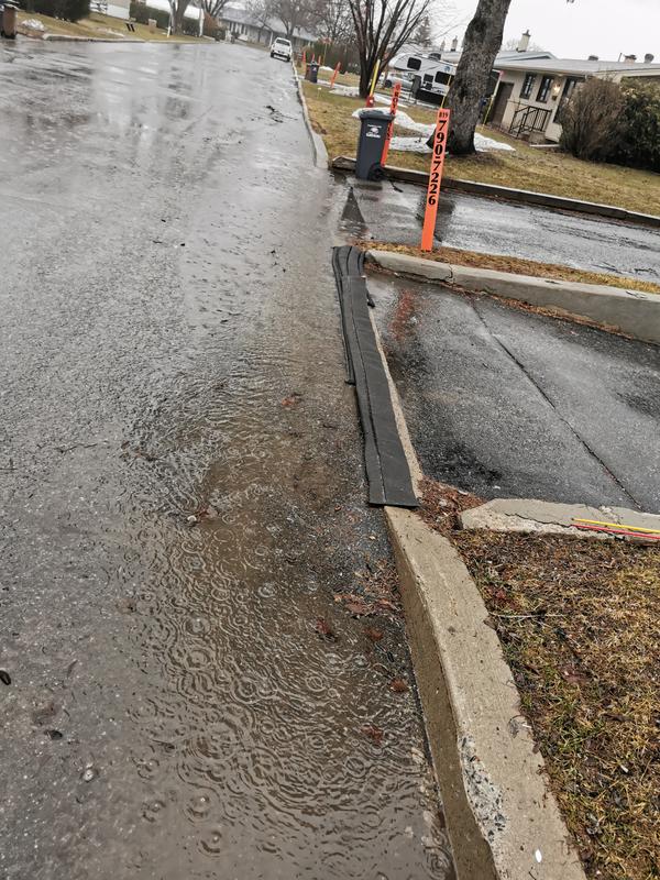 Later that day water was higher than the curb