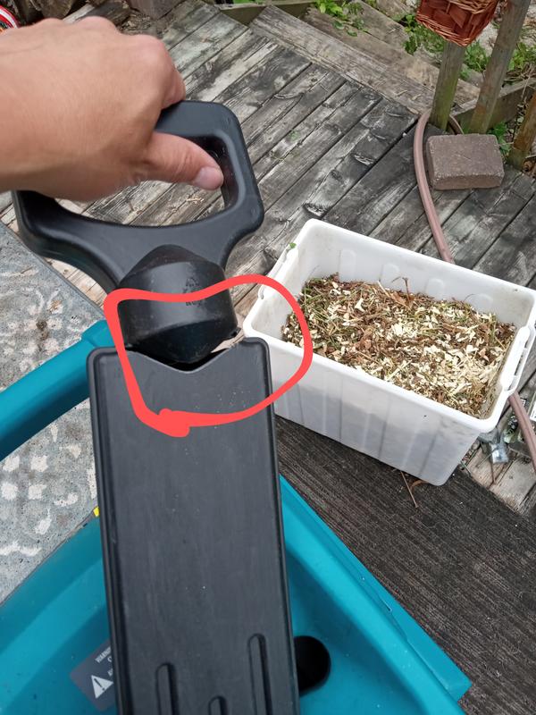 Broken Pusher and Mulch