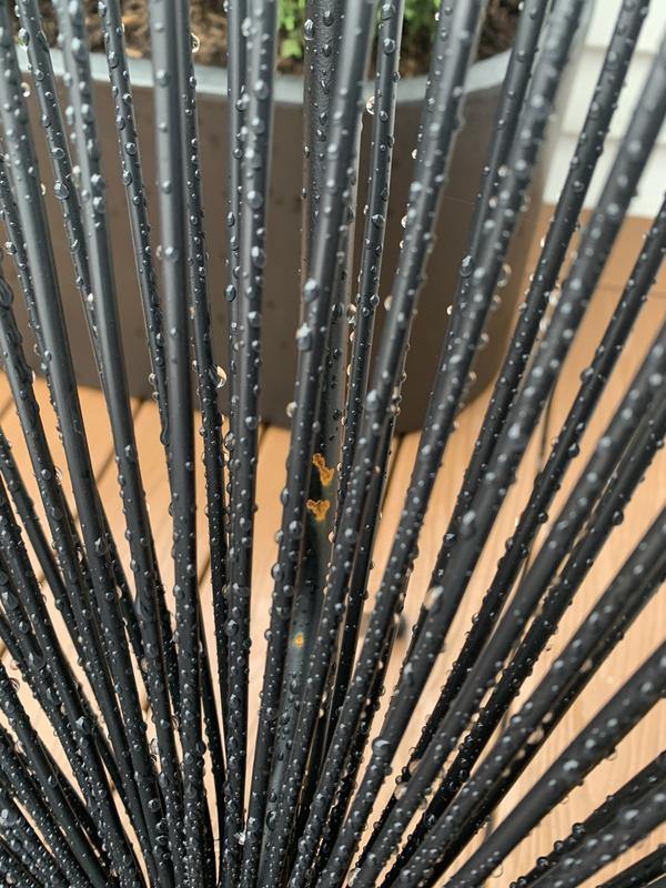 rust spots on the chair - the orange spots