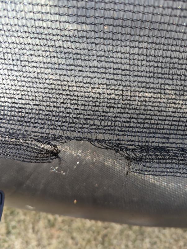 The new net ripped, simply installing it