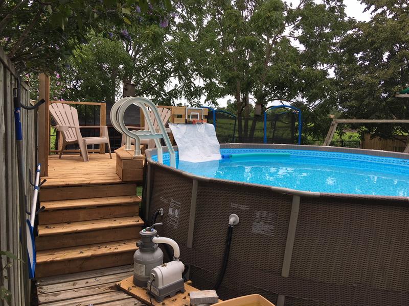 our deck that we built for our pool!!