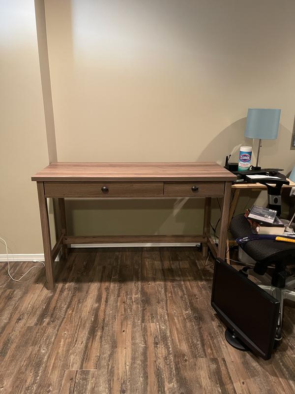 Sauder Barrister Lane Home Office Executive Desk With Storage, Salt Oak  Finish