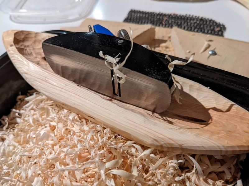 Bottom of plane needs to be flattened on sandpaper, mouth is a bit too wide