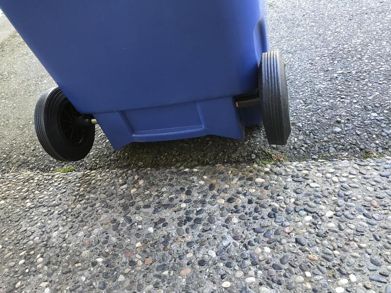 Wheels do not touch the ground.