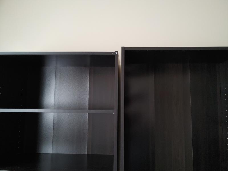 Left is 71in top shelf to bottom shelf, right is 72in.