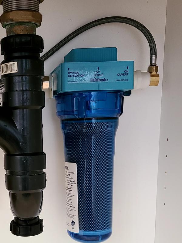 Used to attach sink fitting for water filter