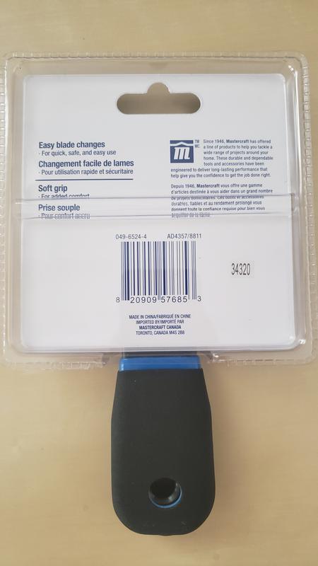 Same scraper, but back of packaging.