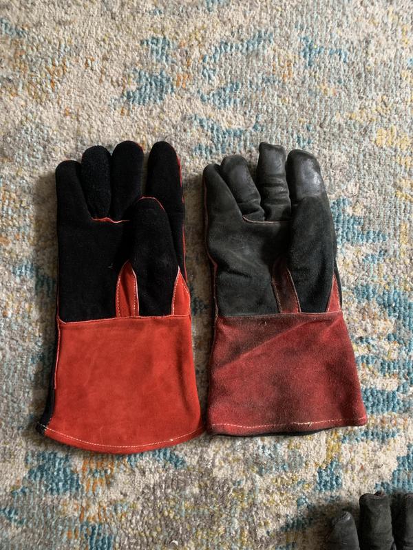 Side by side after 7 months of daily use for welding and angling Grinding