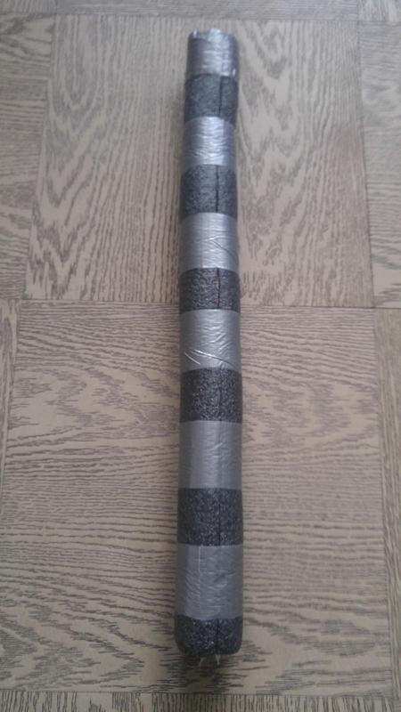 Filled with plastic bags laid lengthwise.