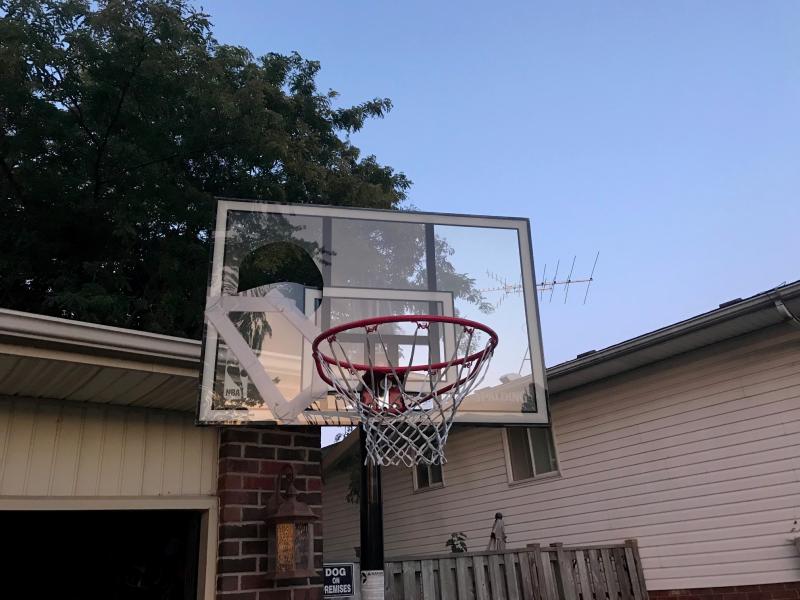 Broken backboard