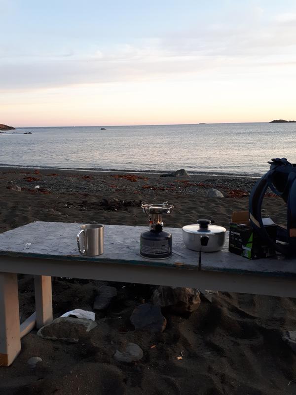 Early moring coffee on the beach