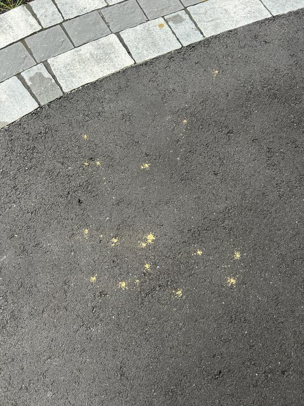 Rust that came from chair when moving it.