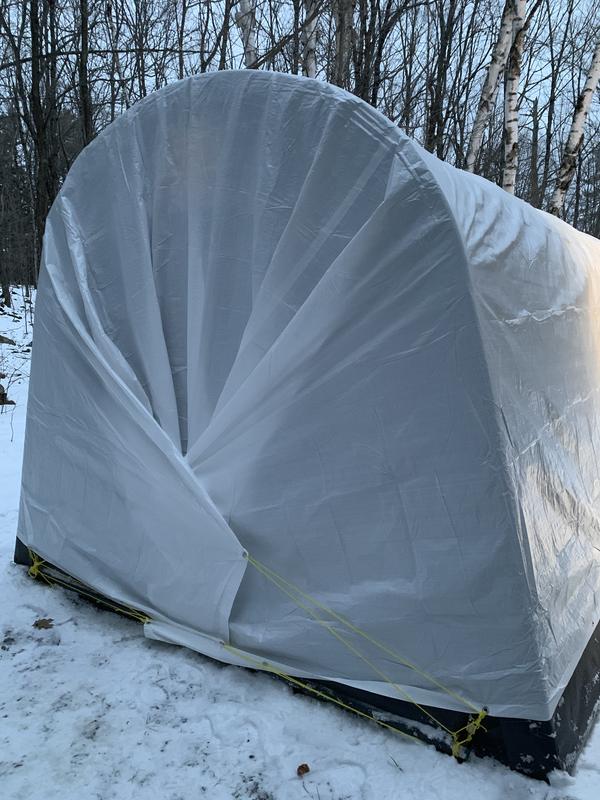 Grommets well positioned to secure with nylon rope