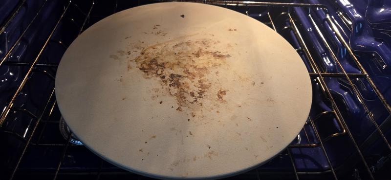 Baked on toppings cant clean