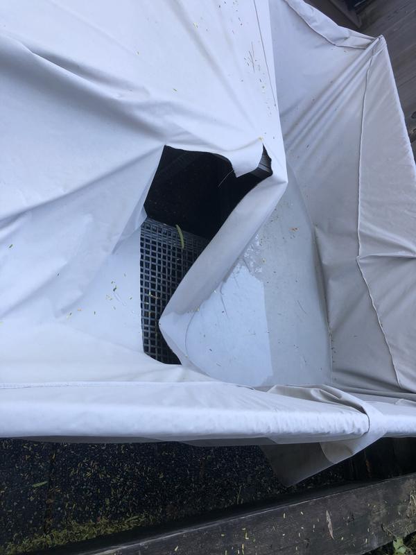 Tear in Tripel cover on Renfrew patio set