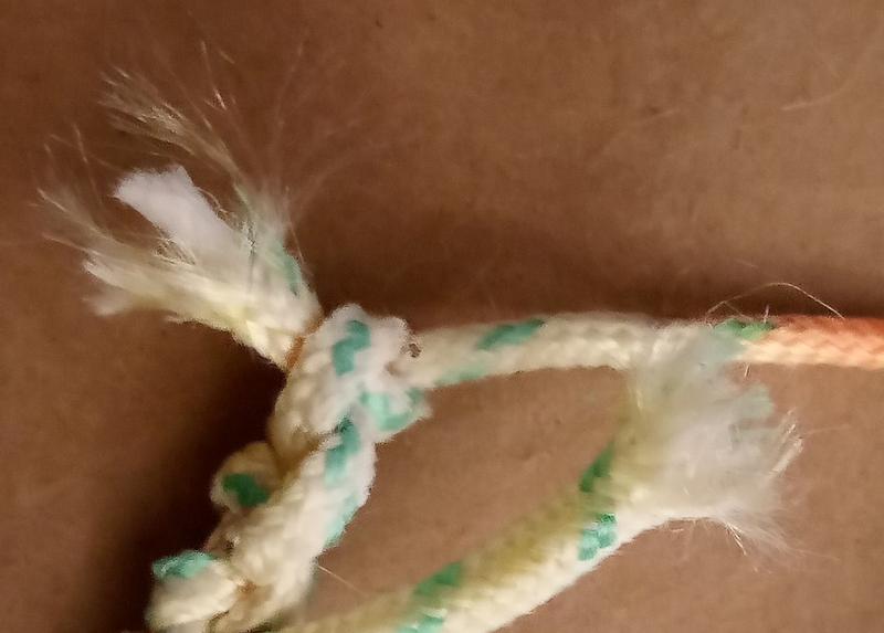 Degraded rope fibers