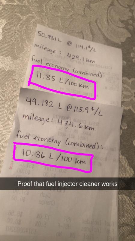 Gas receipts 2 weeks apart