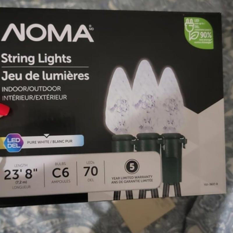 NOMA Outdoor 70 C6 LED Lights, Pure White Party City