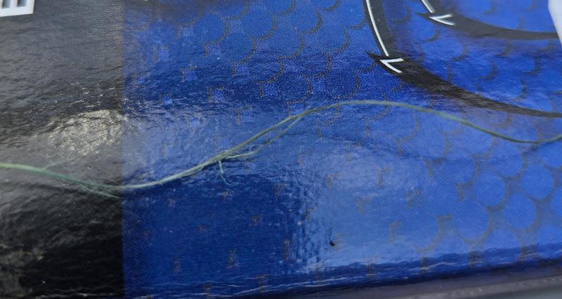 Frayed line throughout entire spool