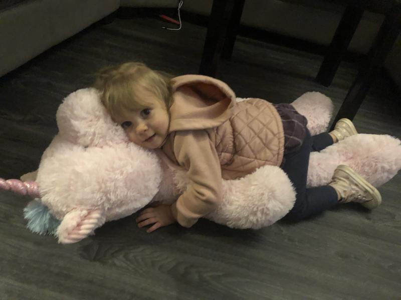 My daughter wouldn’t stop hugging it from the second we put it in the cart