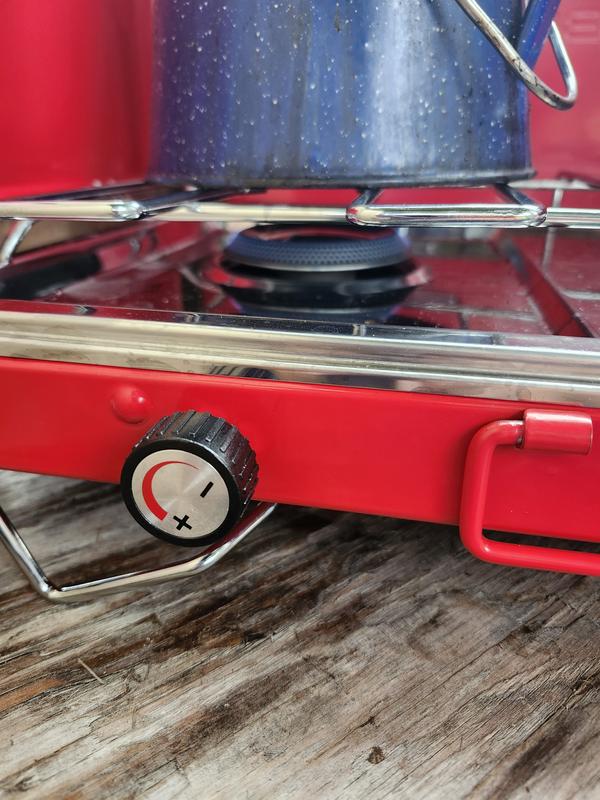 Flame is cranked to max and so low it isn't cooking coffee pot. Takes over an hour to make a pot