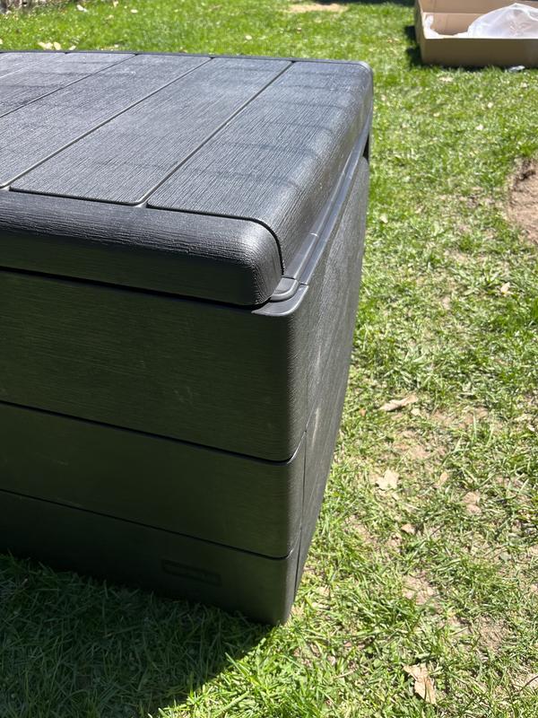 All clips are in. Lid misaligned.