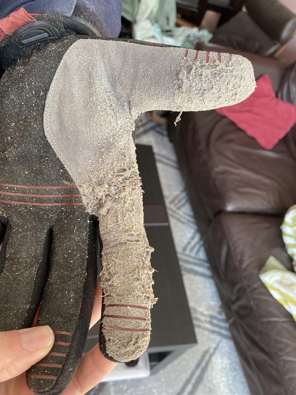 Gloves couldn’t handle 5-6 days of working with plywood