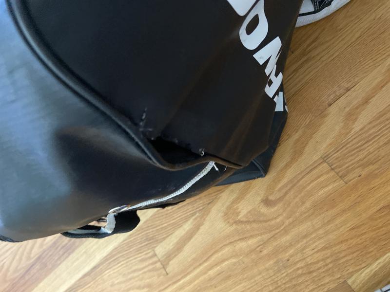 Busted stitching on seam