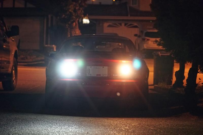 LED on the Left.  Halogen on the Right.