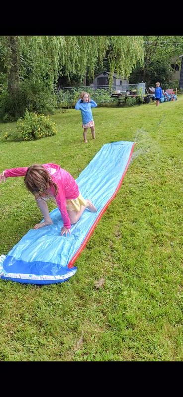 shows width and length in comparison. You can see how small the blow up cushion is at the end