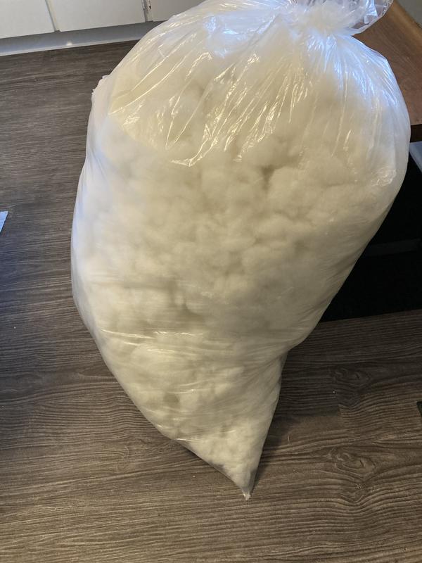 The stuffing I removed from the cushions just so we could actually sit on it …and it is still uncomfortable!