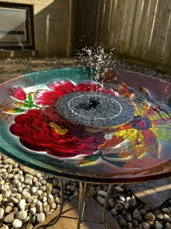 Solar fountain not included.