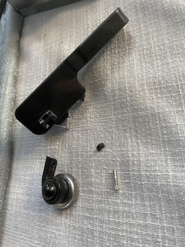 Broken magnet, metal piece fell into good can