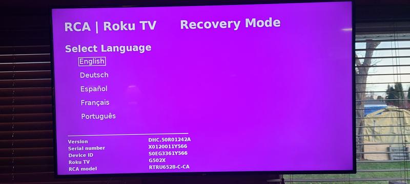 Tv stuck in recovery mode