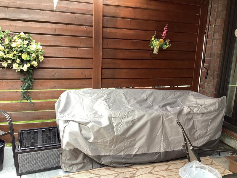 TRIPEL Outdoor/Patio Sofa Cover, Water Resistant, UV Protected, Grey