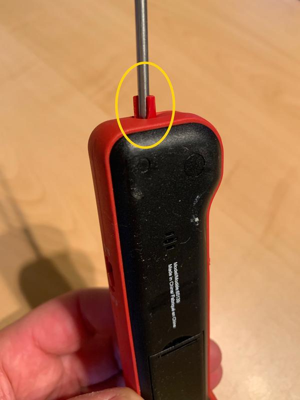 Bris à jonction de la sonde et du boîtier