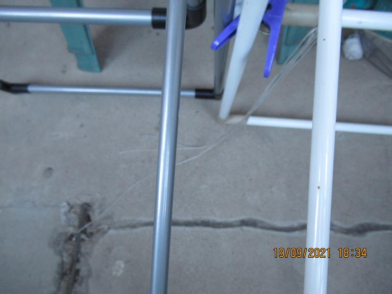 The support poles on this model (left) are thinner than those on a regular Type A drying rack.