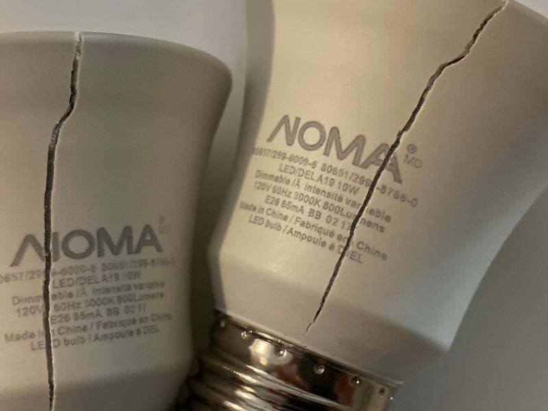 These light bulbs keep failing, when I take them out, I find they have cracked.